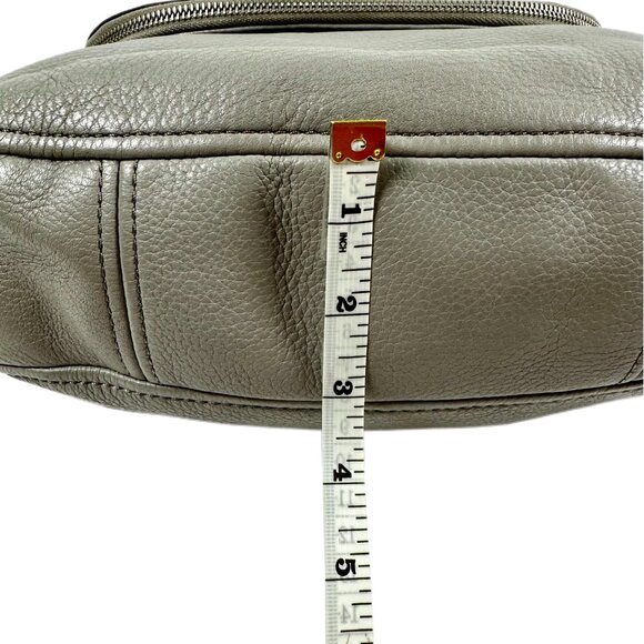Michael Kors Bedford Pebbled Leather Shoulder/Crossbody Bag Gray with Tassel - Picture 9 of 16